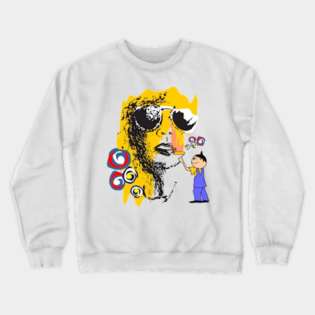 Painting Face Crewneck Sweatshirt by Hydra